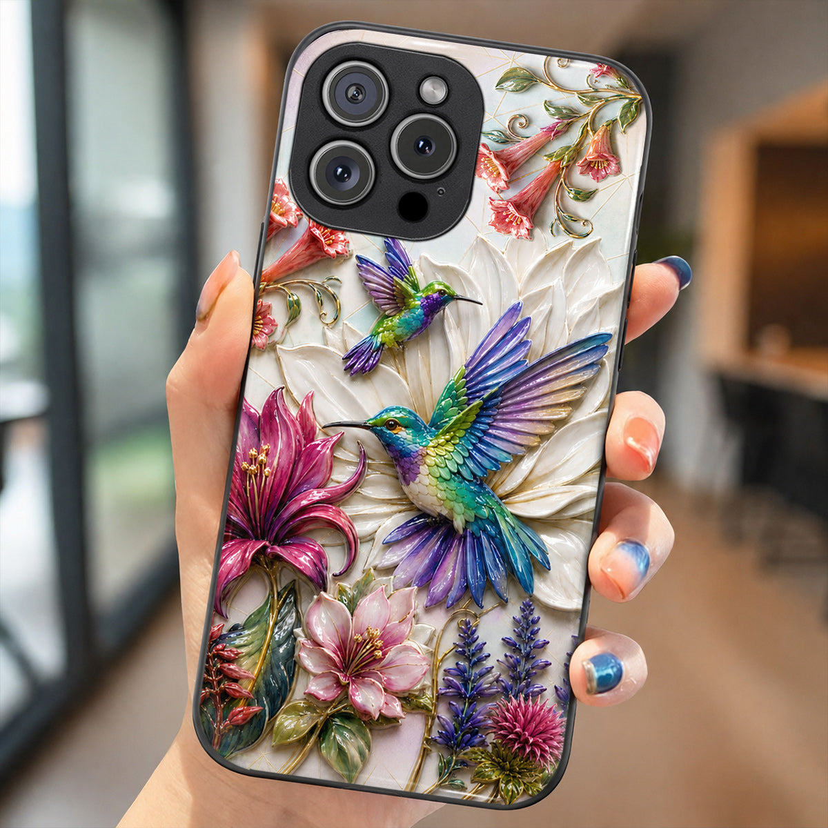 Hummingbird Phone Case Hummingbird Garden Bloom Harmony