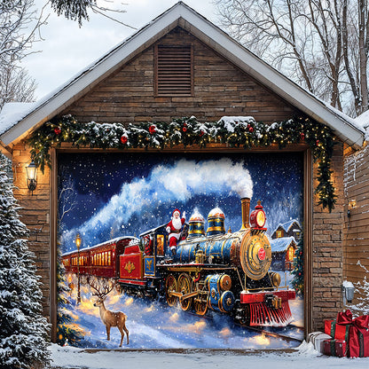 Christmas Garage Door Banner Decoration - Santa's Magical Christmas Express