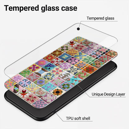 Sewing Lover Phone Case Patchwork Quilt Blocks Garden