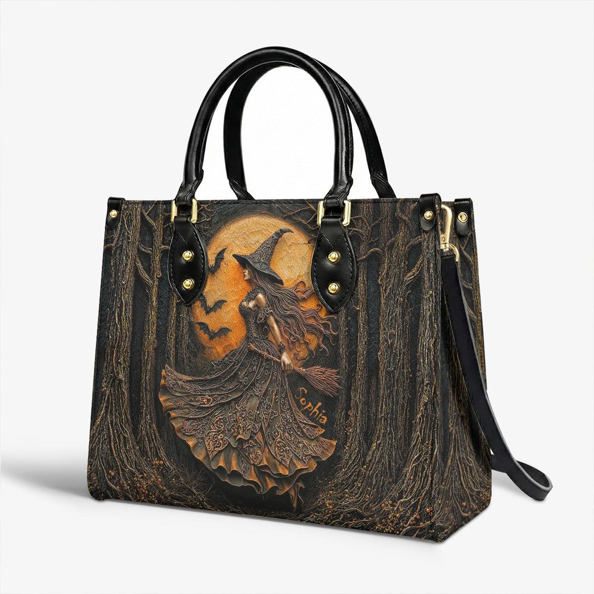 Witch Leather Handbag Personalized Witch of the Amber Moon