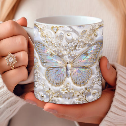 Butterfly Ceramic Mug Luminous Butterfly Bloom