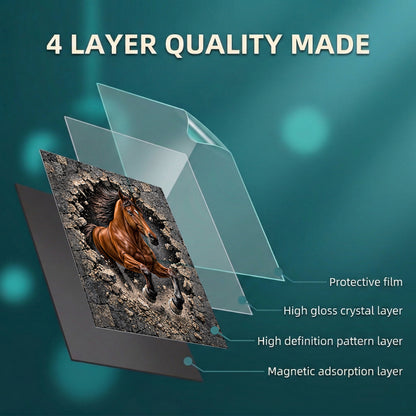 Horse Magnetic Dishwasher Cover Breakthrough Stallion