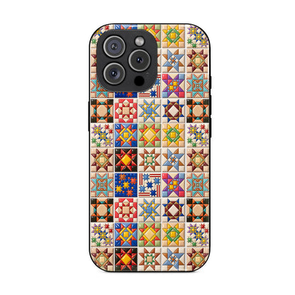 Sewing Lovers Phone Case Glossy Quilt Blocks