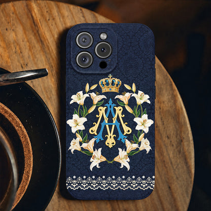 Mary Leather Phone Case Crown Of Grace