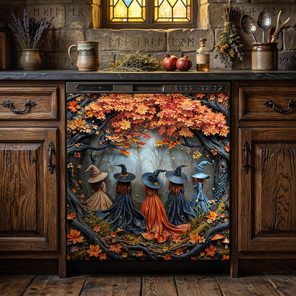 Witch Magnetic Dishwasher Cover Witches of Autumn