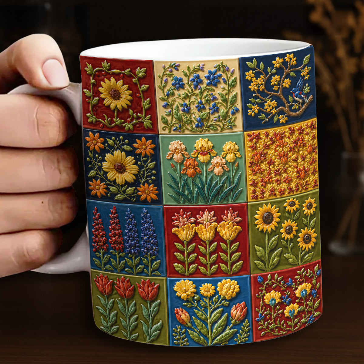 Garden Floral 11 oz Mug Rustic Bloom