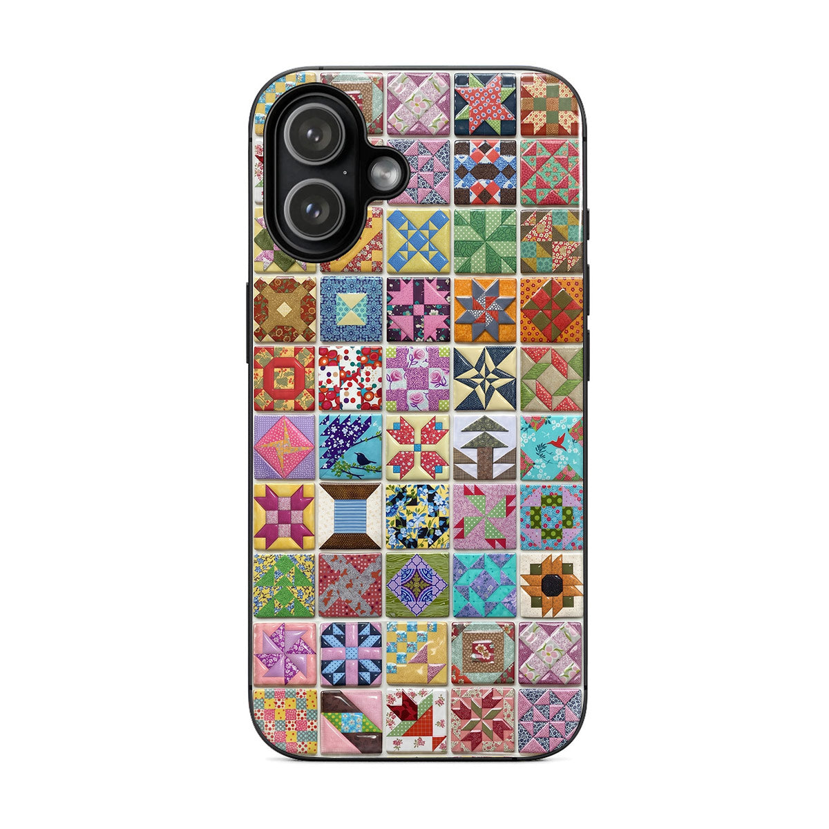Sewing Lover Phone Case Patchwork Quilt Blocks Garden
