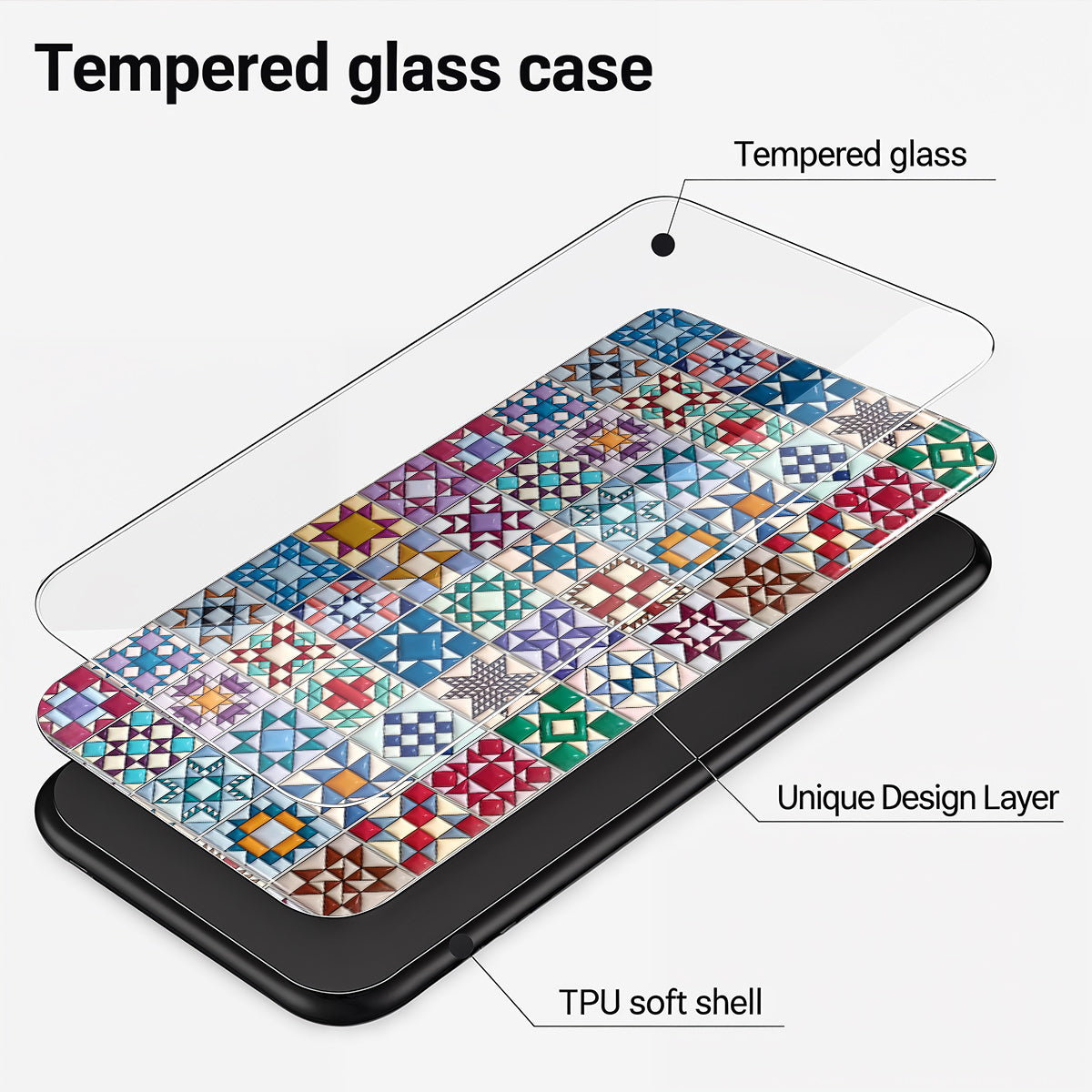 Sewing Lover Phone Case Traditional Quilt Blocks