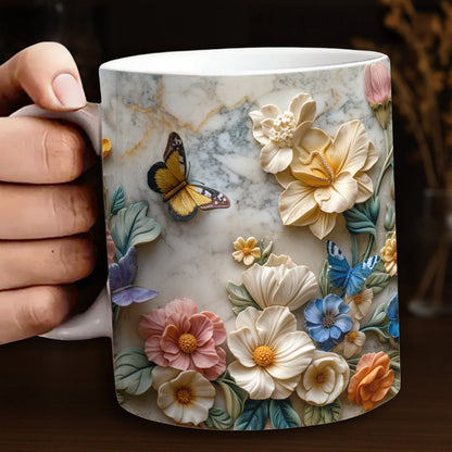 Butterfly Garden in Bloom Ceramic Mug