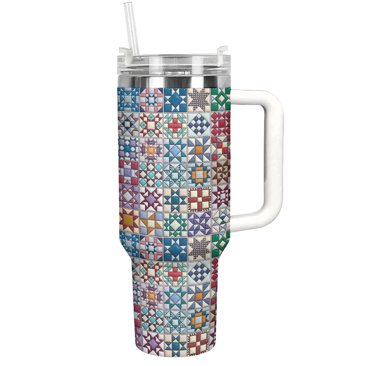 Sewing Lover 40 oz Tumbler Traditional Quilt Blocks