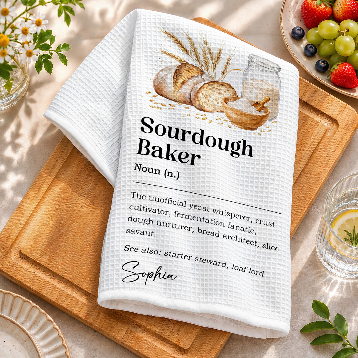 Baking Kitchen Towel Sourdough Baker Definition Gift For Bakers