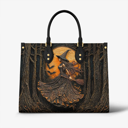 Witch Leather Handbag Personalized Witch of the Amber Moon