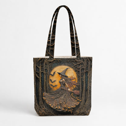 Witch Canvas Tote Bag Personalized Witch of the Amber Moon