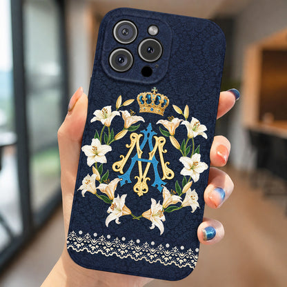 Mary Leather Phone Case Crown Of Grace