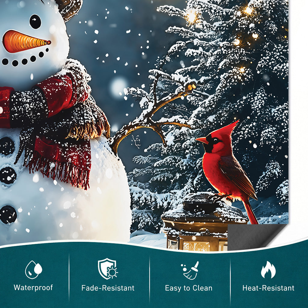 Christmas Magnetic Dishwasher Cover Snowman's Magical Winter Wonderland