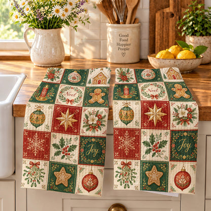 Christmas Kitchen Towel Christmas Patchwork