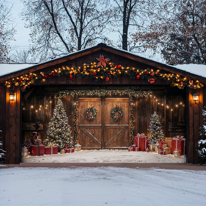 Christmas Garage Door Banner Decoration - Christmas Themed Barn Door