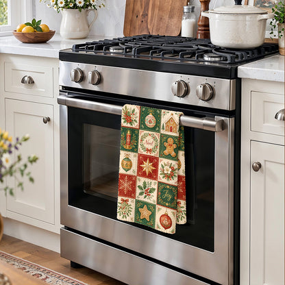 Christmas Kitchen Towel Christmas Patchwork
