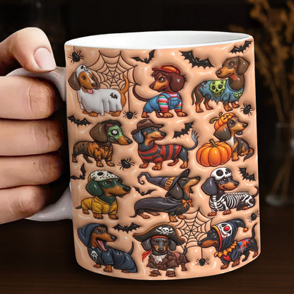 Spooky Sausage Squad Halloween Dachshund Mug