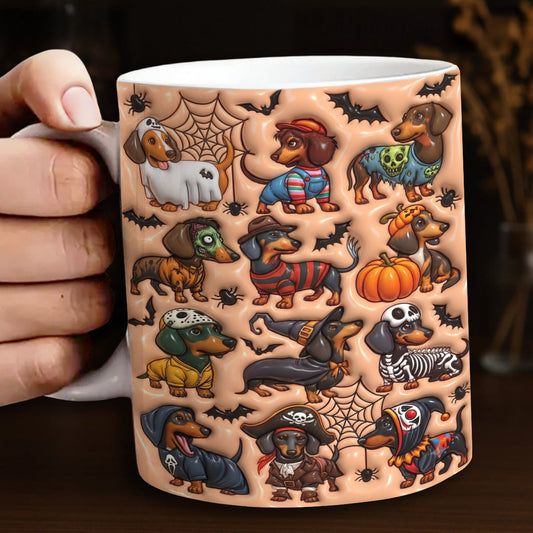 Spooky Sausage Squad Halloween Dachshund Mug