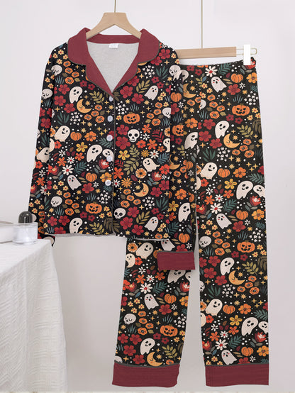 Halloween Classic Pajama Set Spooky Chic