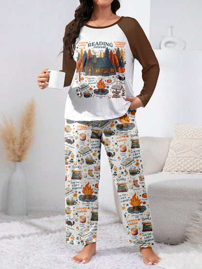 Book Lover Raglan Lounge Pajamas Reading Retreat