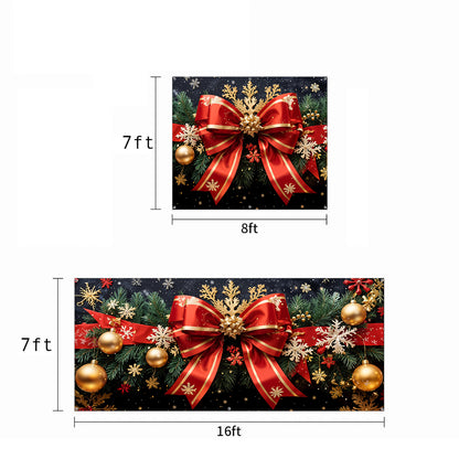 Christmas Garage Door Banner Decoration - Red Ribbon Magic Wrapped in Joy