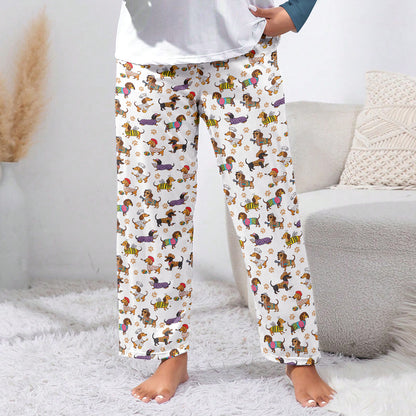 Dachshund Lounge Pants Dashing Dachshund Dreams