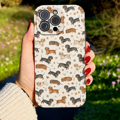 Dachshund Leather Phone Case Cozy Dachshund Companions