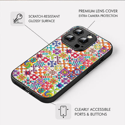 Sewing Lover Phone Case Colorful Quilt Blocks