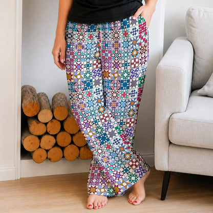 Sewing Lover Lounge Pants Traditional Quilt Blocks