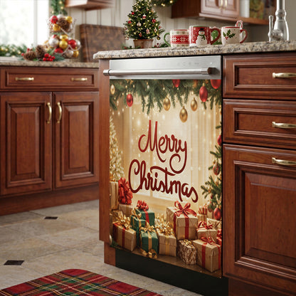 Christmas Magnetic Dishwasher Cover Merry Christmas Magic