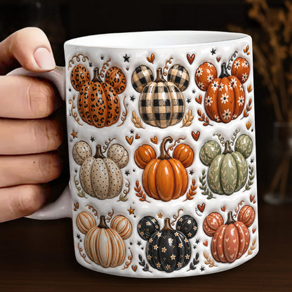 Fall Ceramic Mug Pumpkins & Cozy Memories