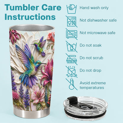 Hummingbird 20 oz Tumbler Hummingbird Garden Bloom Harmony