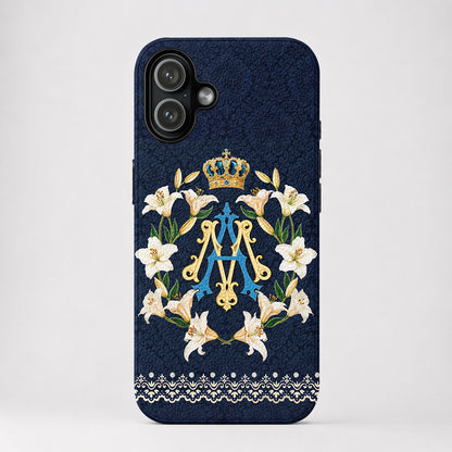 Mary Leather Phone Case Crown Of Grace