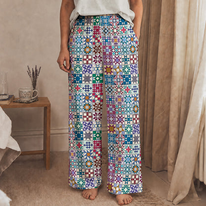 Sewing Lover Lounge Pants Traditional Quilt Blocks