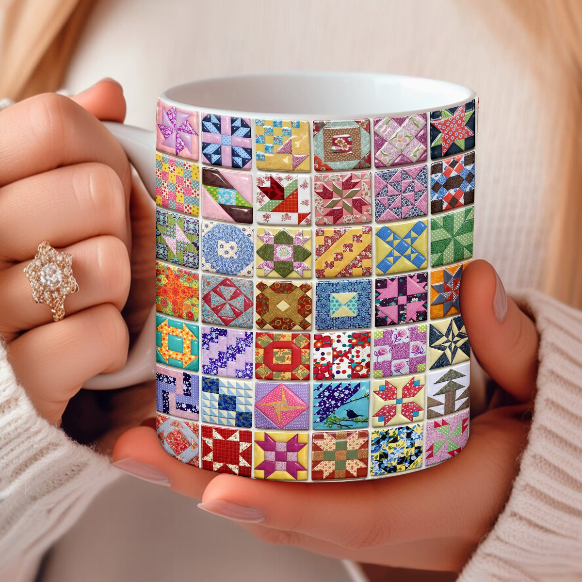 Sewing Lover 11Oz Mug Patchwork Melody Quilt Blocks