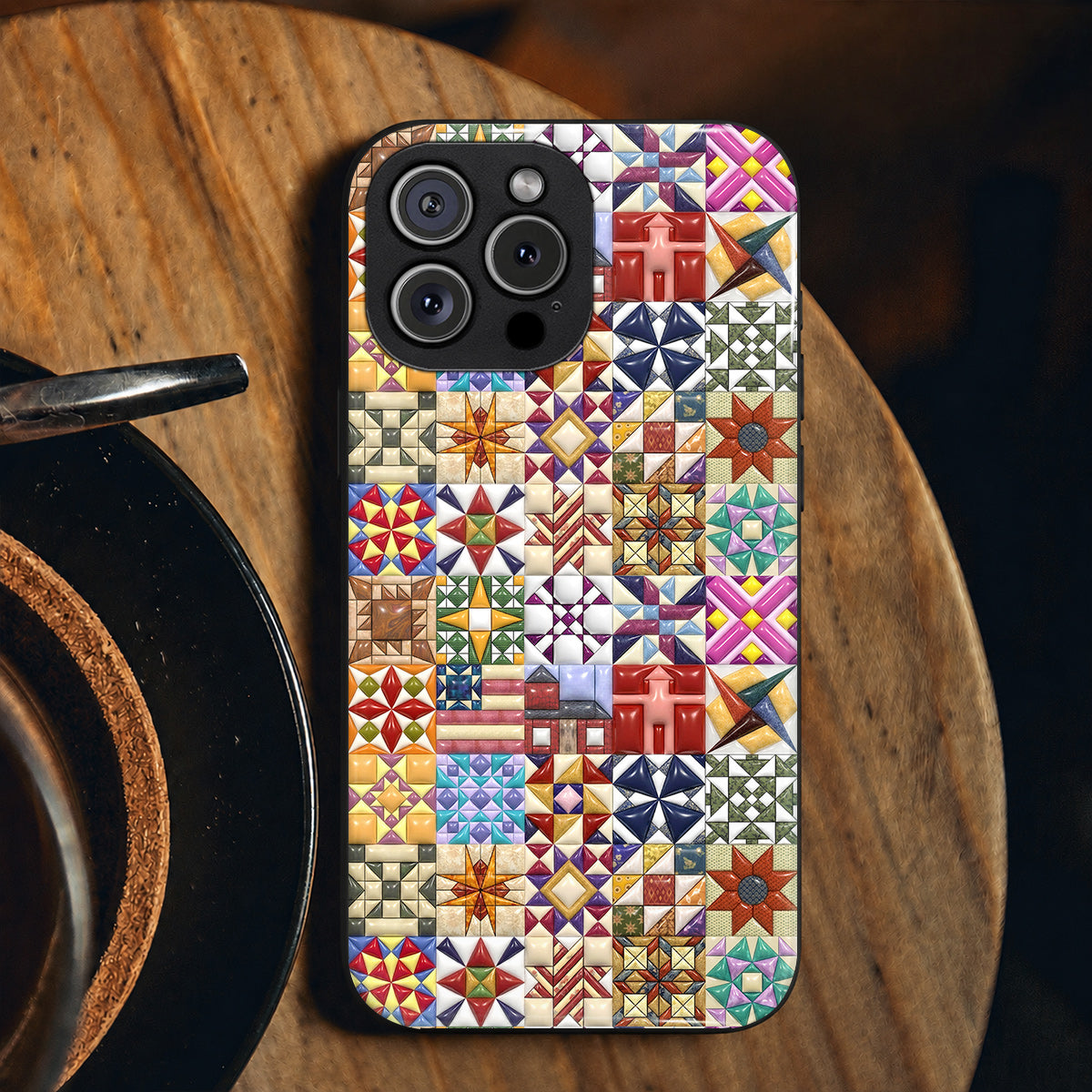 Sewing Lover Phone Case Quilt Blocks