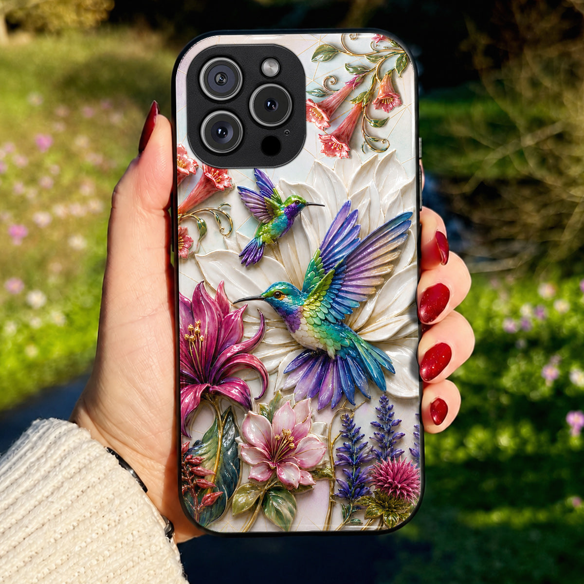 Hummingbird Phone Case Hummingbird Garden Bloom Harmony
