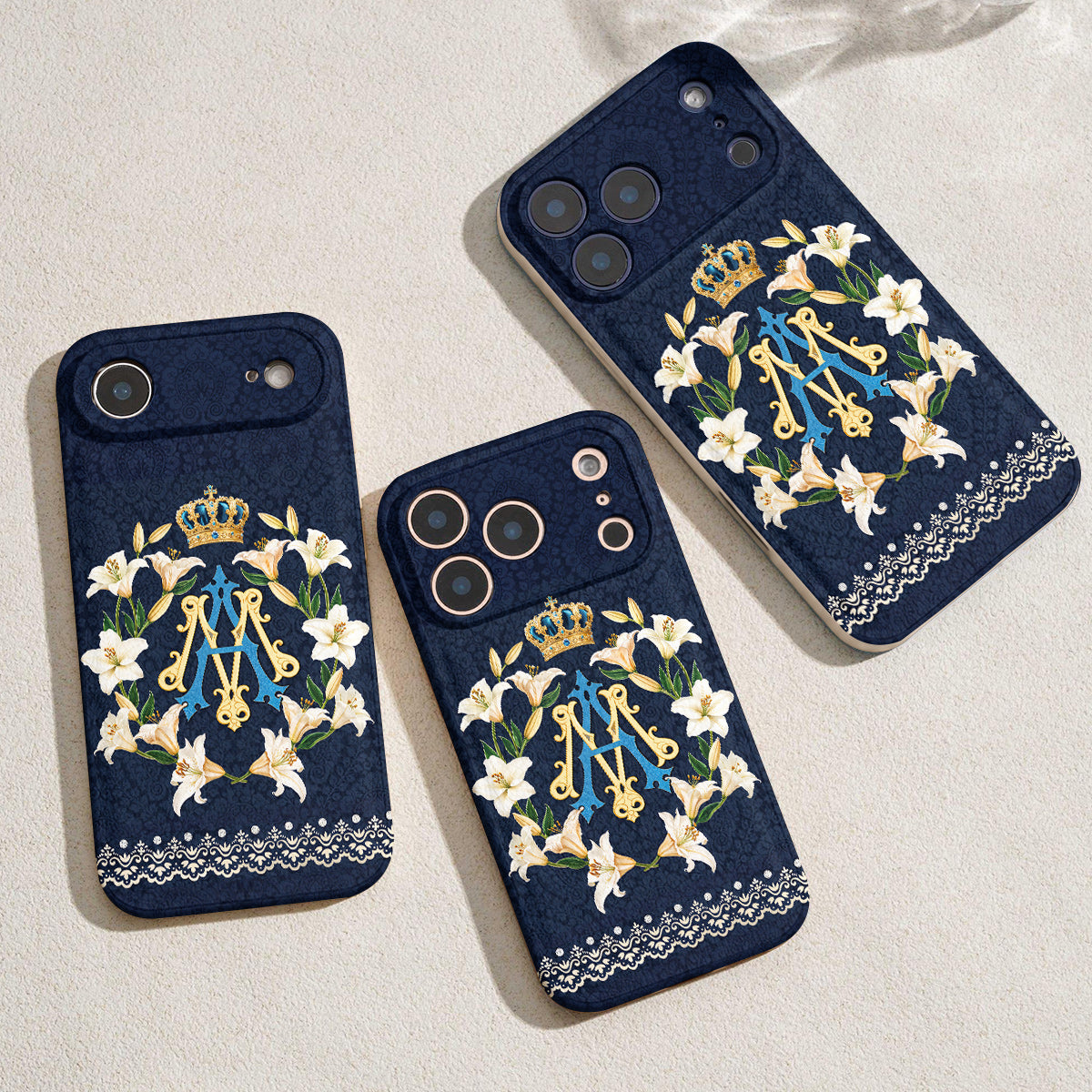 Mary Leather Phone Case Crown Of Grace