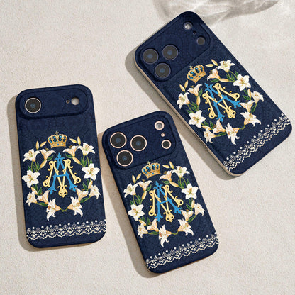 Mary Leather Phone Case Crown Of Grace