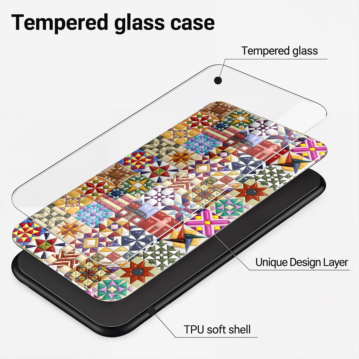 Sewing Lover Phone Case Quilt Blocks