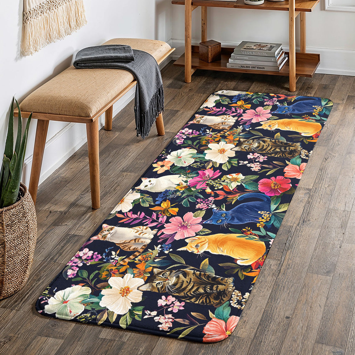 Cat Doormat Floor Mat Runner Rug Moonlit Garden Whiskers