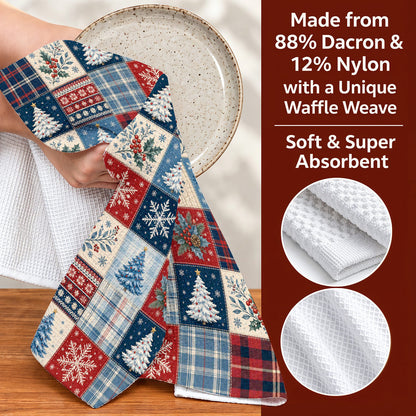 Christmas Kitchen Towel Cozy Christmas Patchwork