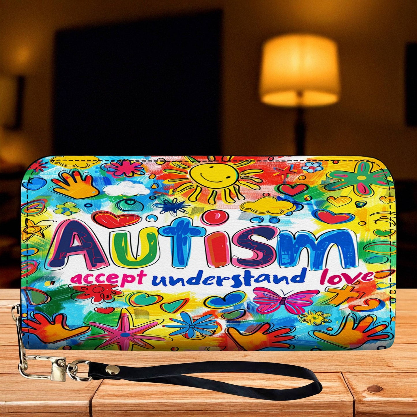 Autism Awareness Leather Wallet Love Understand Accept