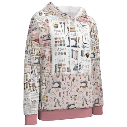Sewing Lover Dropped Sleeve Hoodie Crafty Comfort