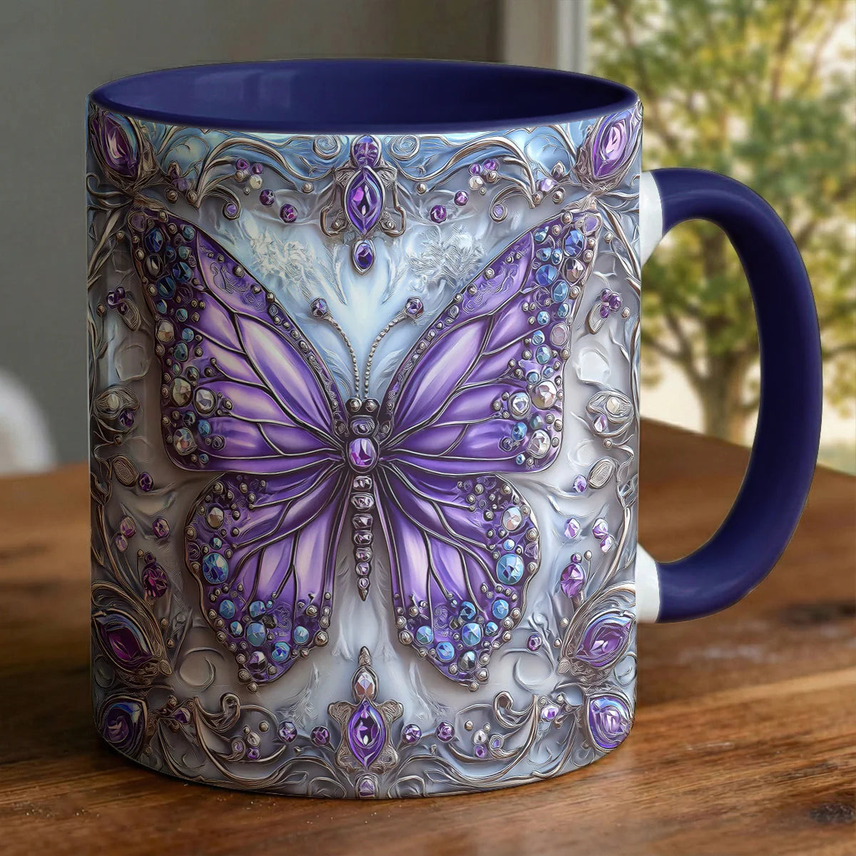 Beautiful Butterfly Accent Mug