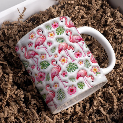 Tropical 11 oz Mug Tropical Flamingo Floral Summer