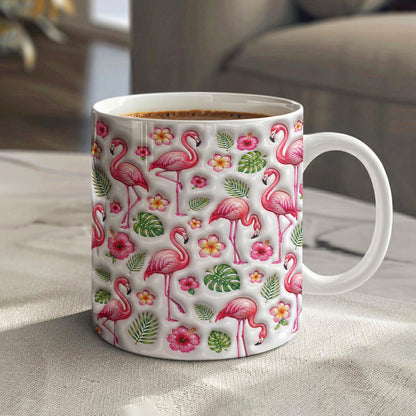 Tropical 11 oz Mug Tropical Flamingo Floral Summer
