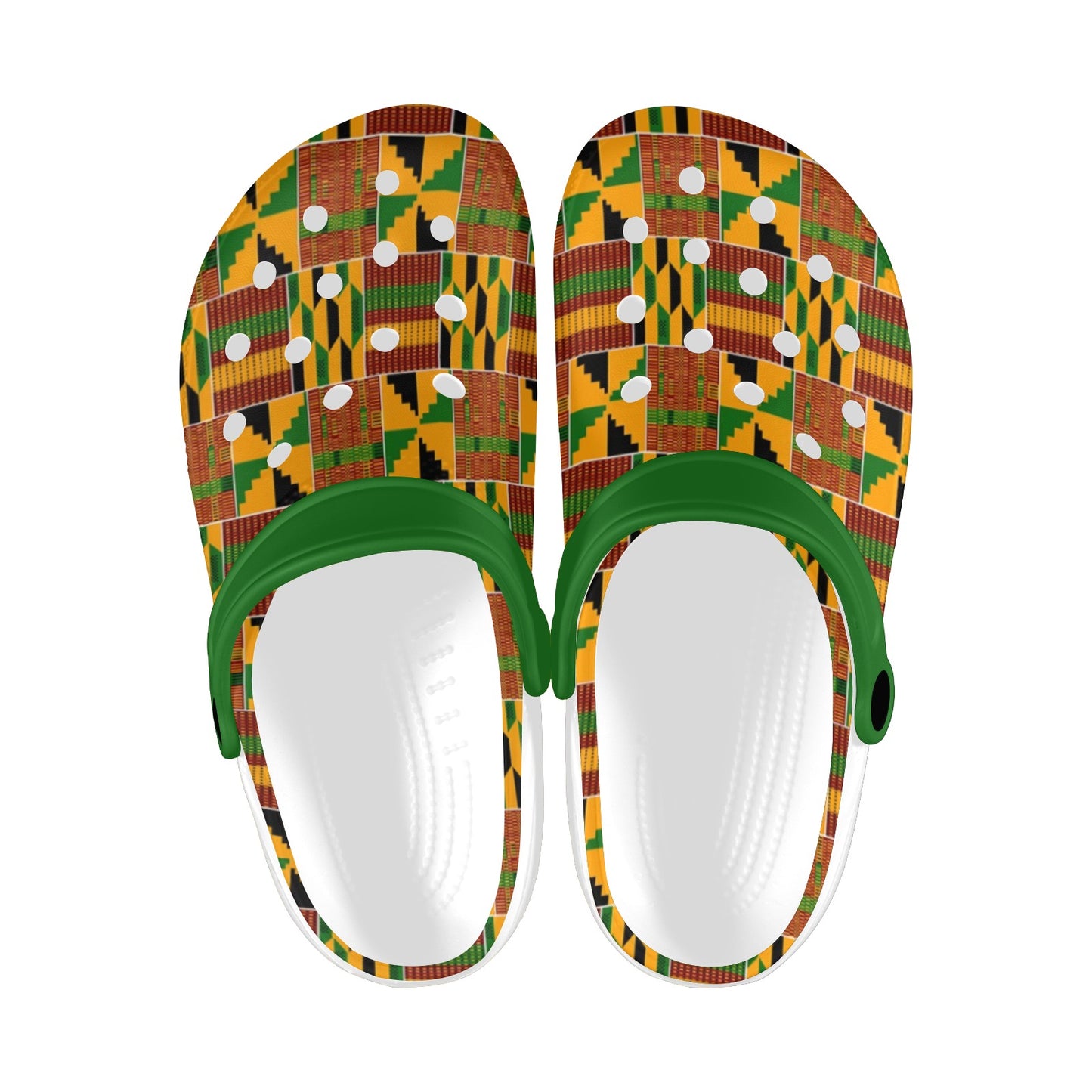 2026 Black History Month Graphic Clogs African Kente Inspired
